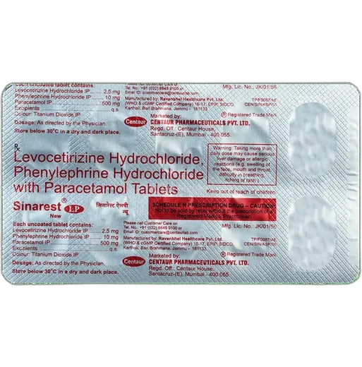 sinarest lp tablet 10's